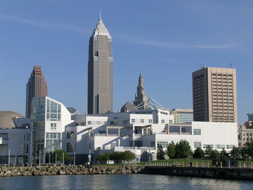 Say nice things about Cleveland? Um, the sky is really blue?