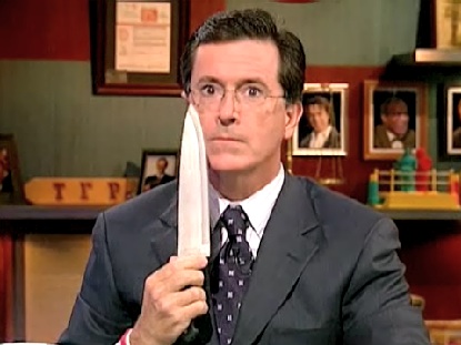 Stephen Colbert shows proper technique.